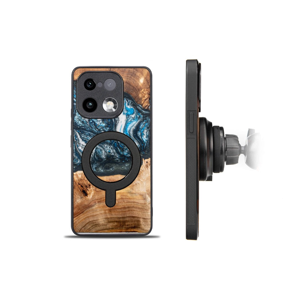 Holzhülle für Realme 16 Pro 5G, Bewood Unique Planets Erde für MagSafe