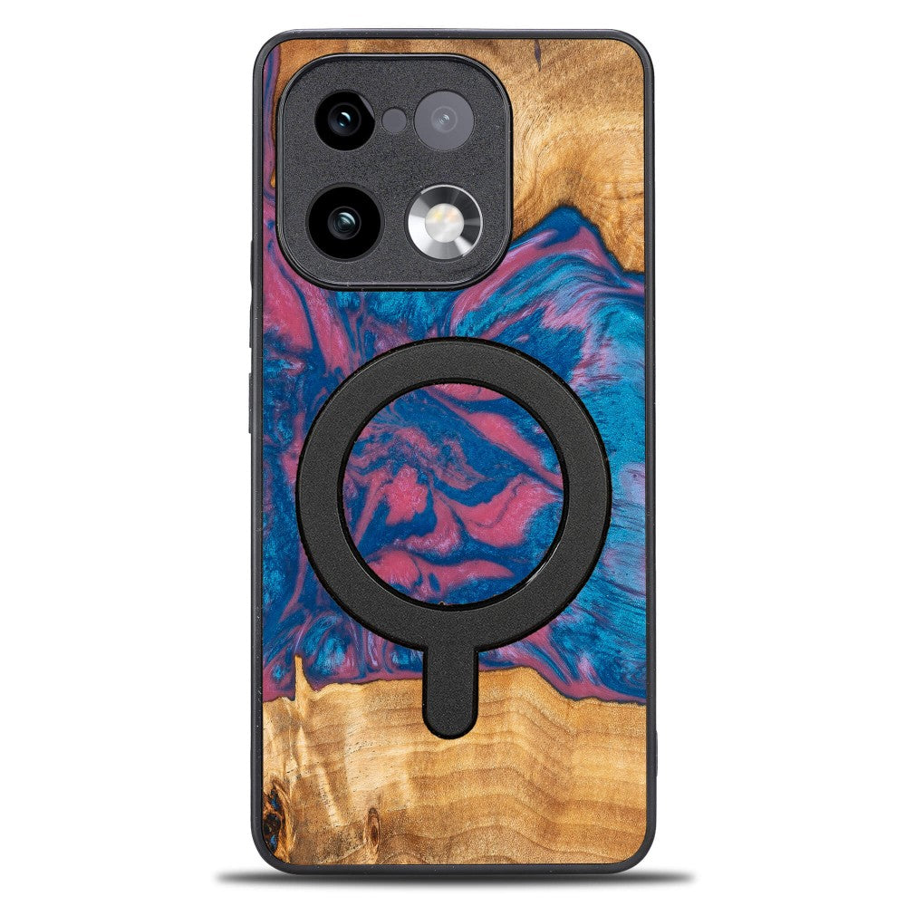 Holzhülle für Realme 16 Pro Plus 5G, Bewood Unique Neons Vegas für MagSafe