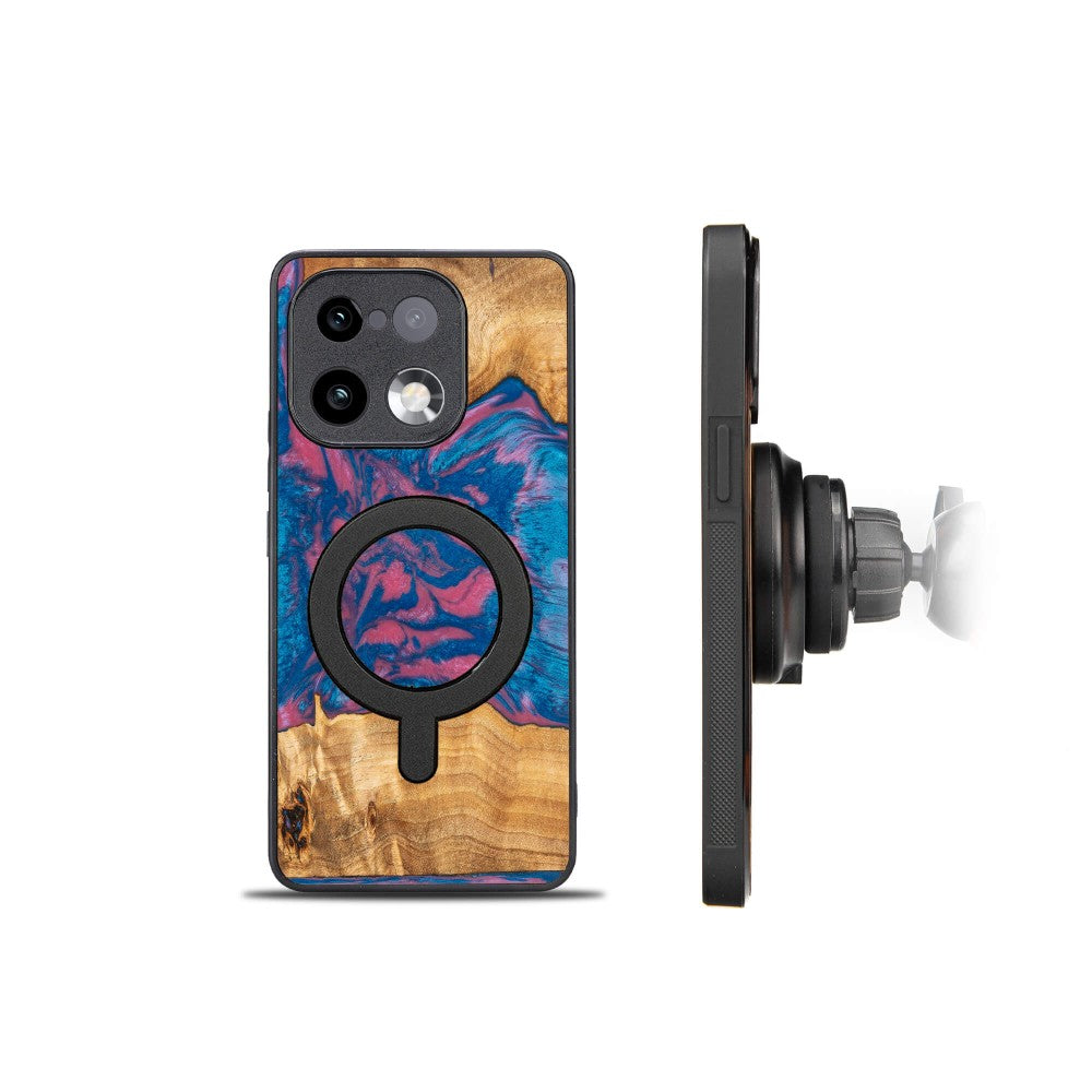 Holzhülle für Realme 16 Pro Plus 5G, Bewood Unique Neons Vegas für MagSafe
