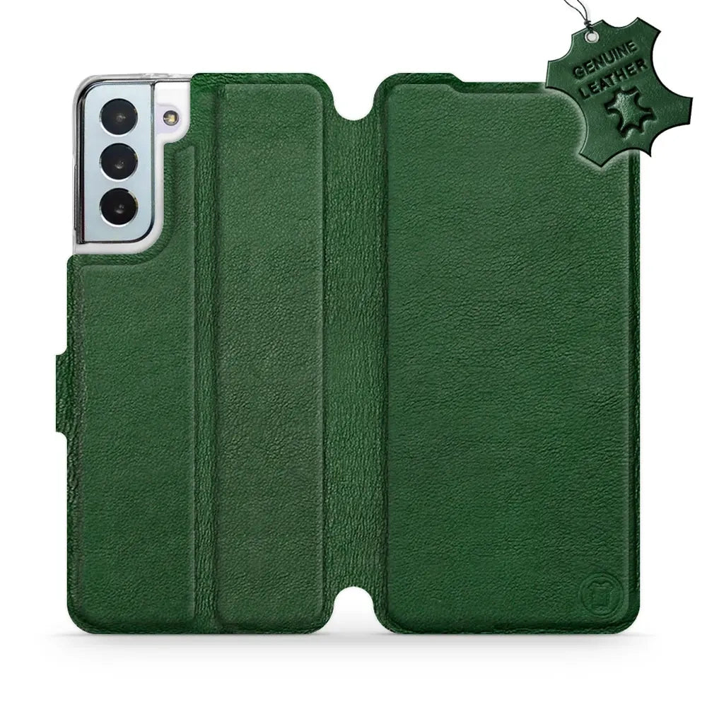 Echtleder Handyhülle für Galaxy S21 Plus, Mobiwear Leather, Grün