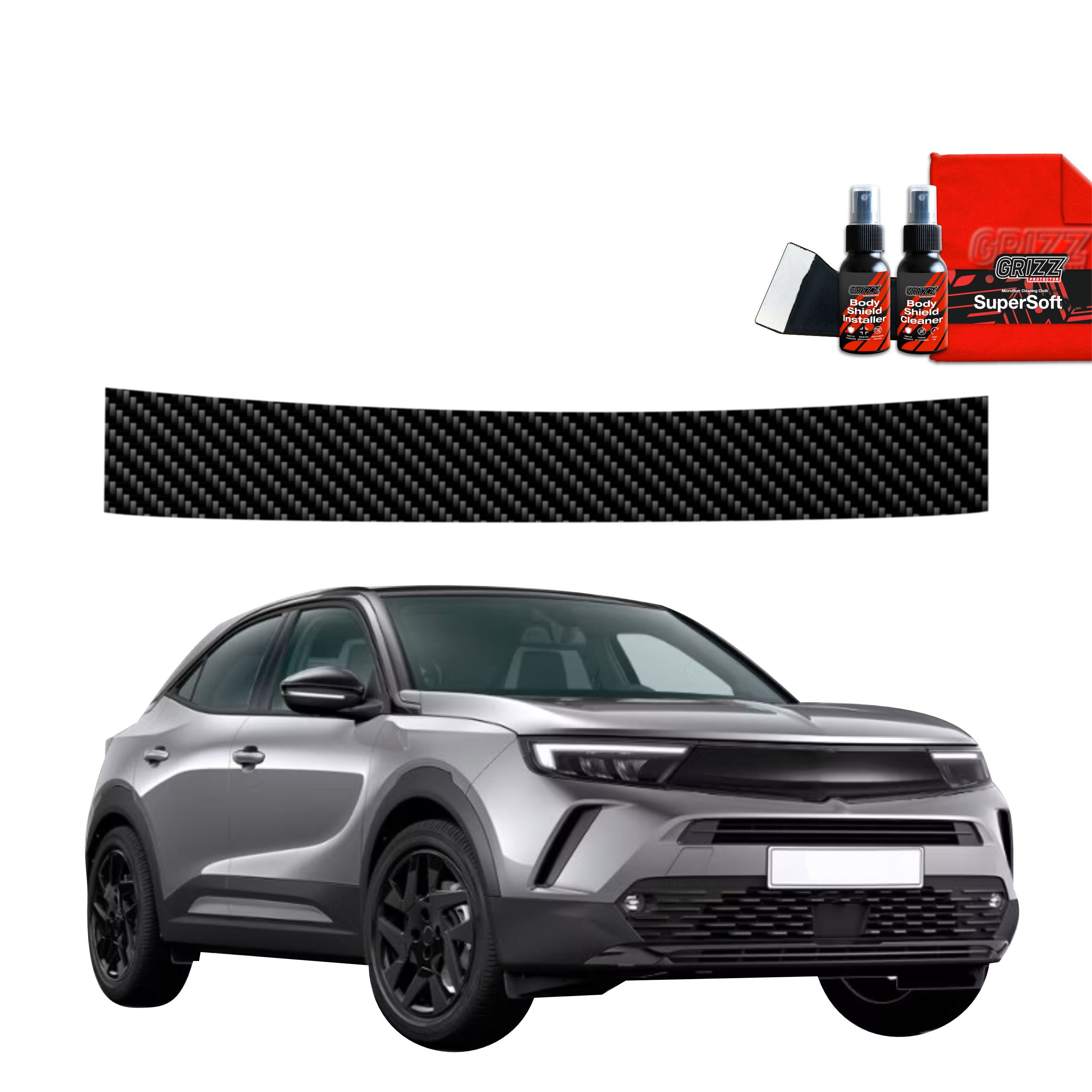 Kohlenstoff Schutzfolie Grizz Protector für Ladekante - Opel Mokka (2021-2026)