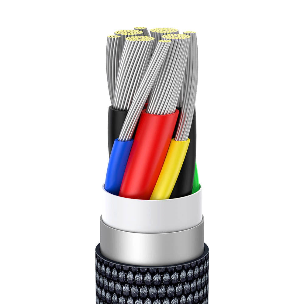 Kabel Baseus Crystal Shine 100W 5A USB-C für USB-C 2m, Schwarz