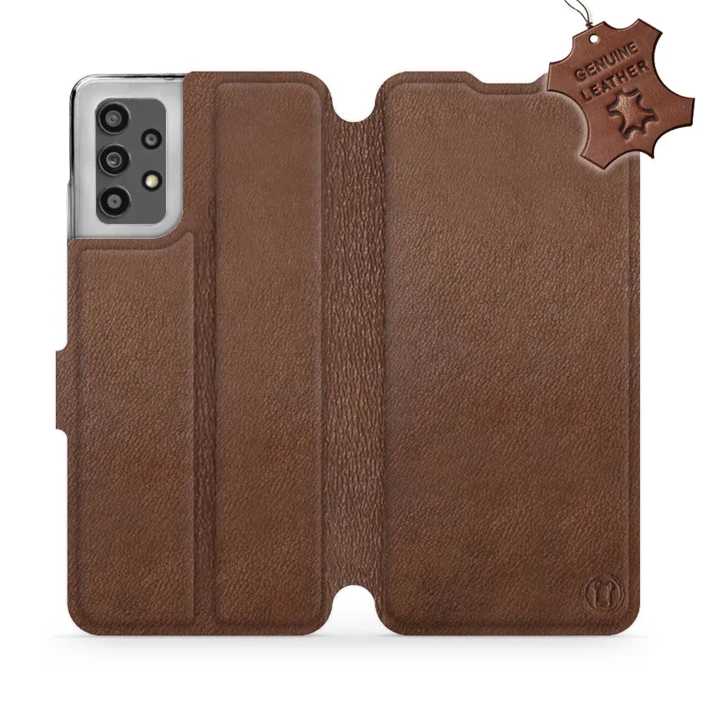 Echtleder Handyhülle für Galaxy A32 4G, Mobiwear Leather, Braun