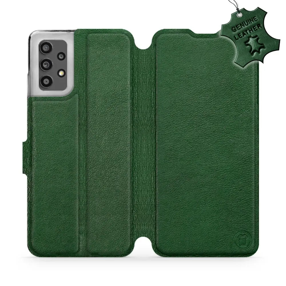 Echtleder Handyhülle für Galaxy A32 4G, Mobiwear Leather, Grün