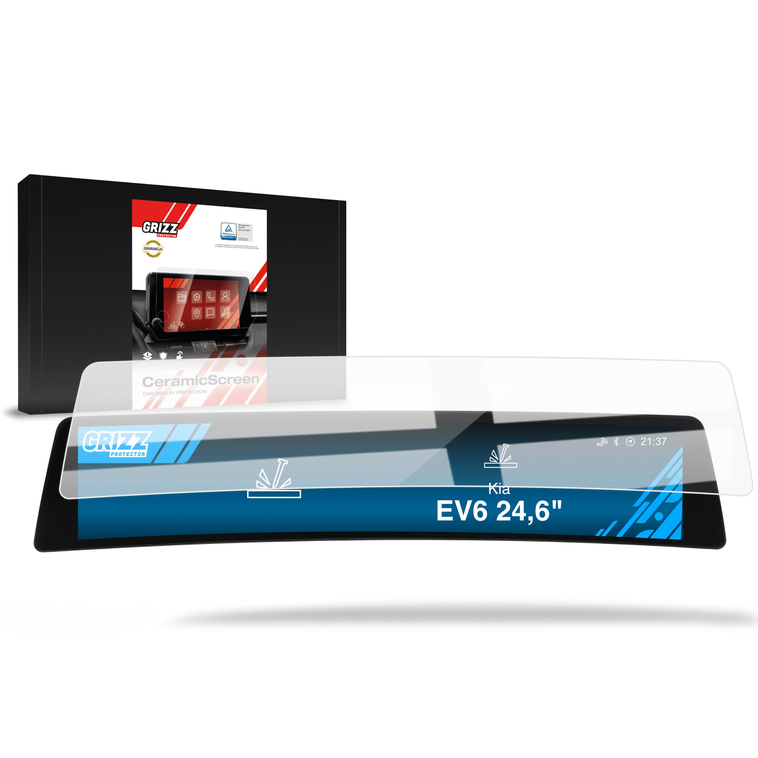 Keramische Autodisplayfolie für Kia EV6 (2021-2024), Grizz Protector