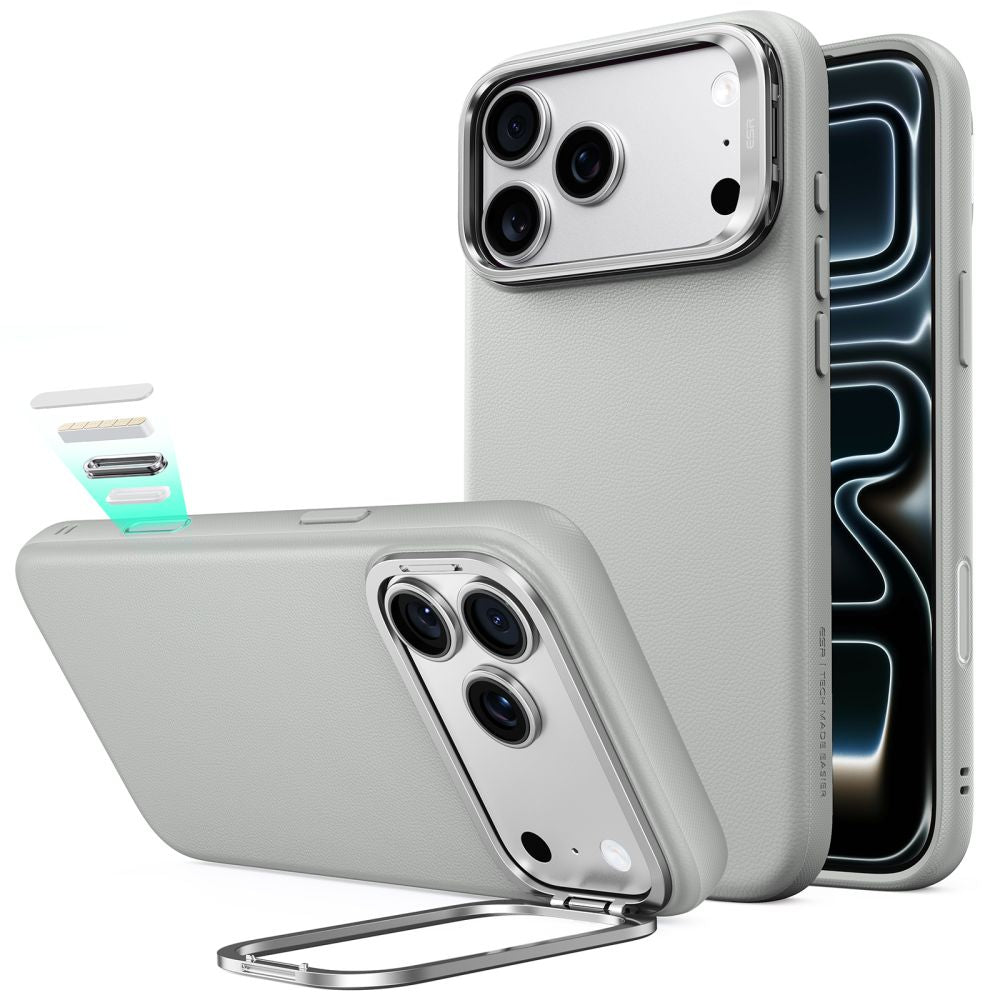 Handyhülle für iPhone 18 Pro Max / 17 Pro Max, ESR Atelier Kickstand mit MagSafe, Grau (1/9)