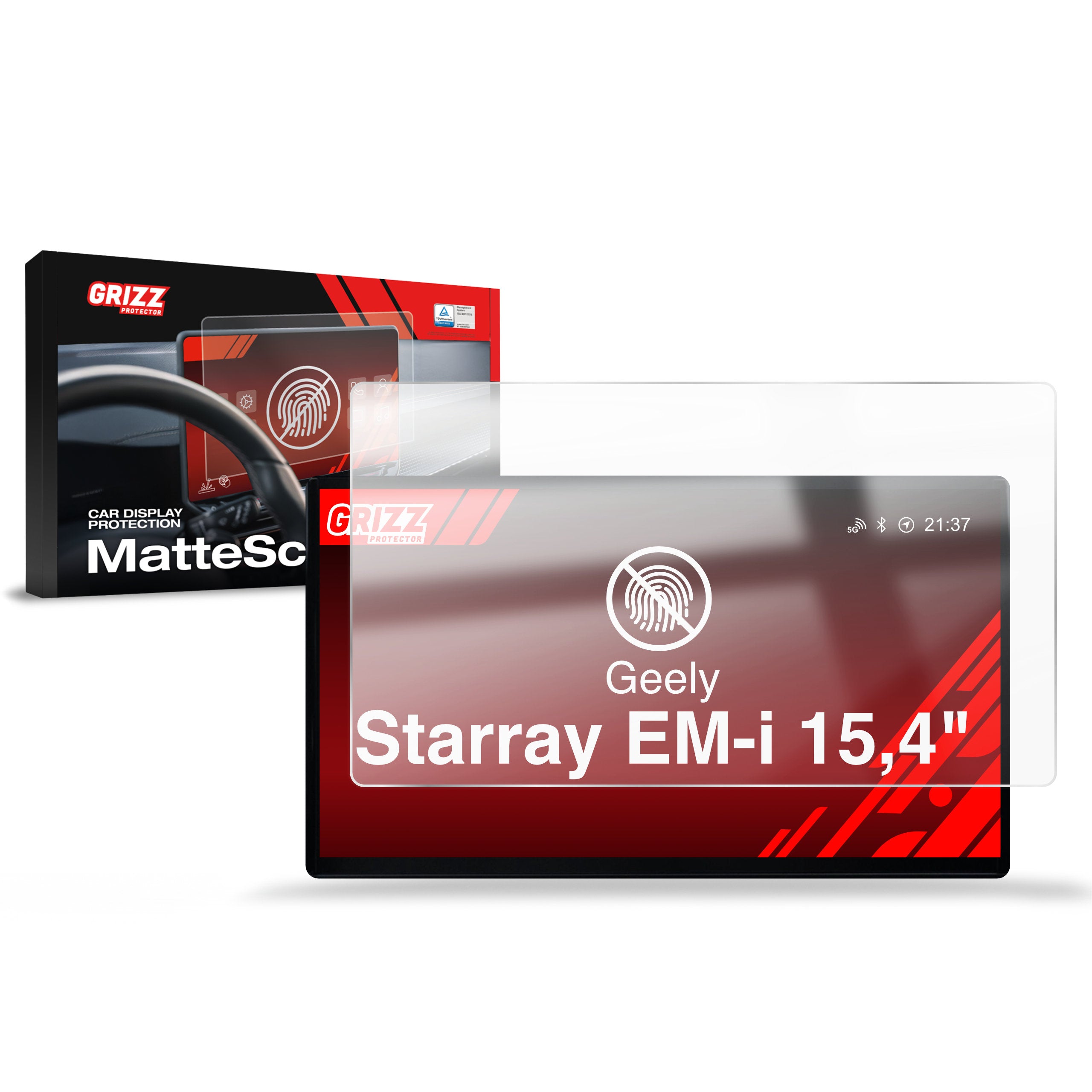 Matte Autodisplayfolie für Geely Starray EM-i 15,4" (2025-2026), Grizz Protector