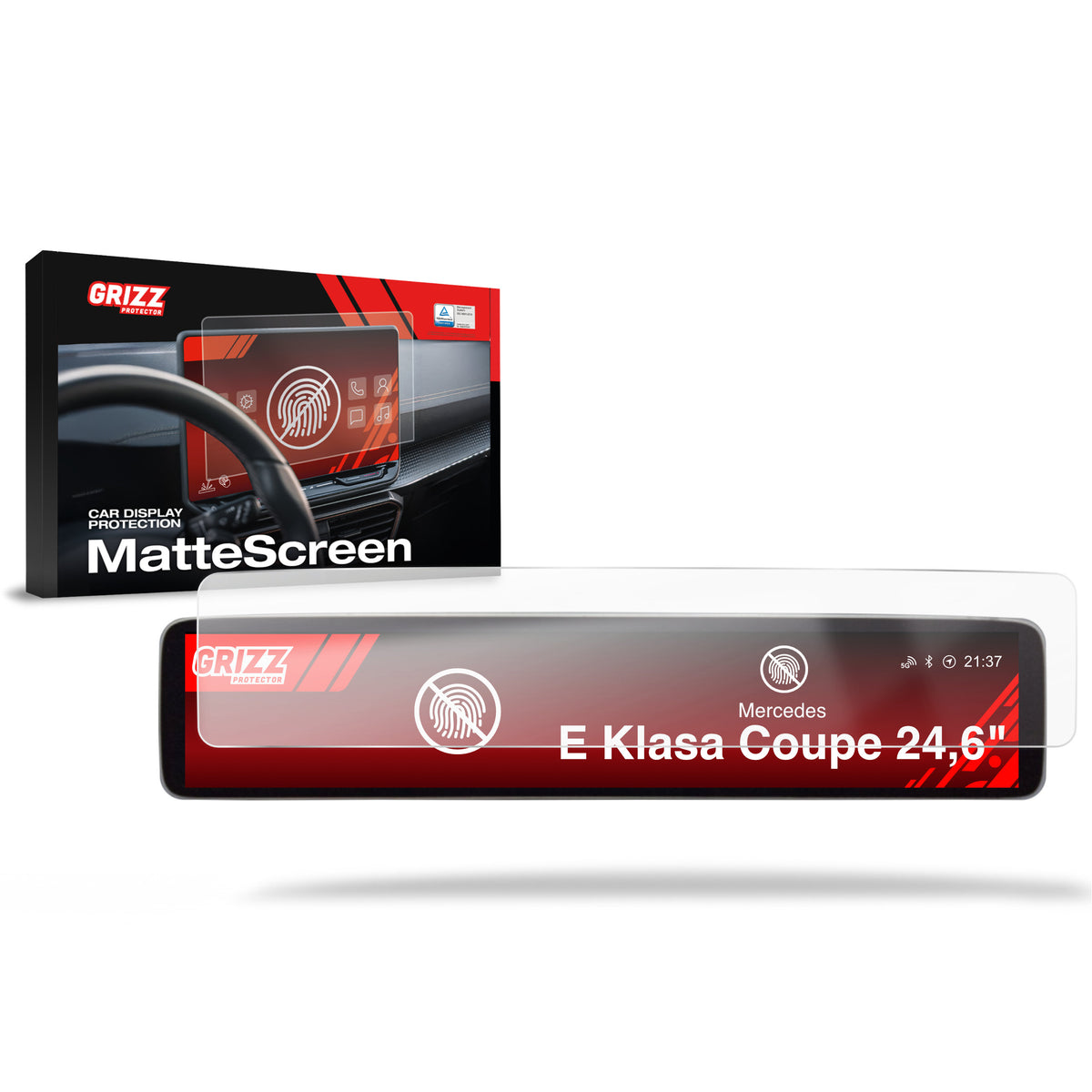 Matte Autodisplayfolie für Mercedes E Klasse Coupe (2020-2023), Grizz Protector