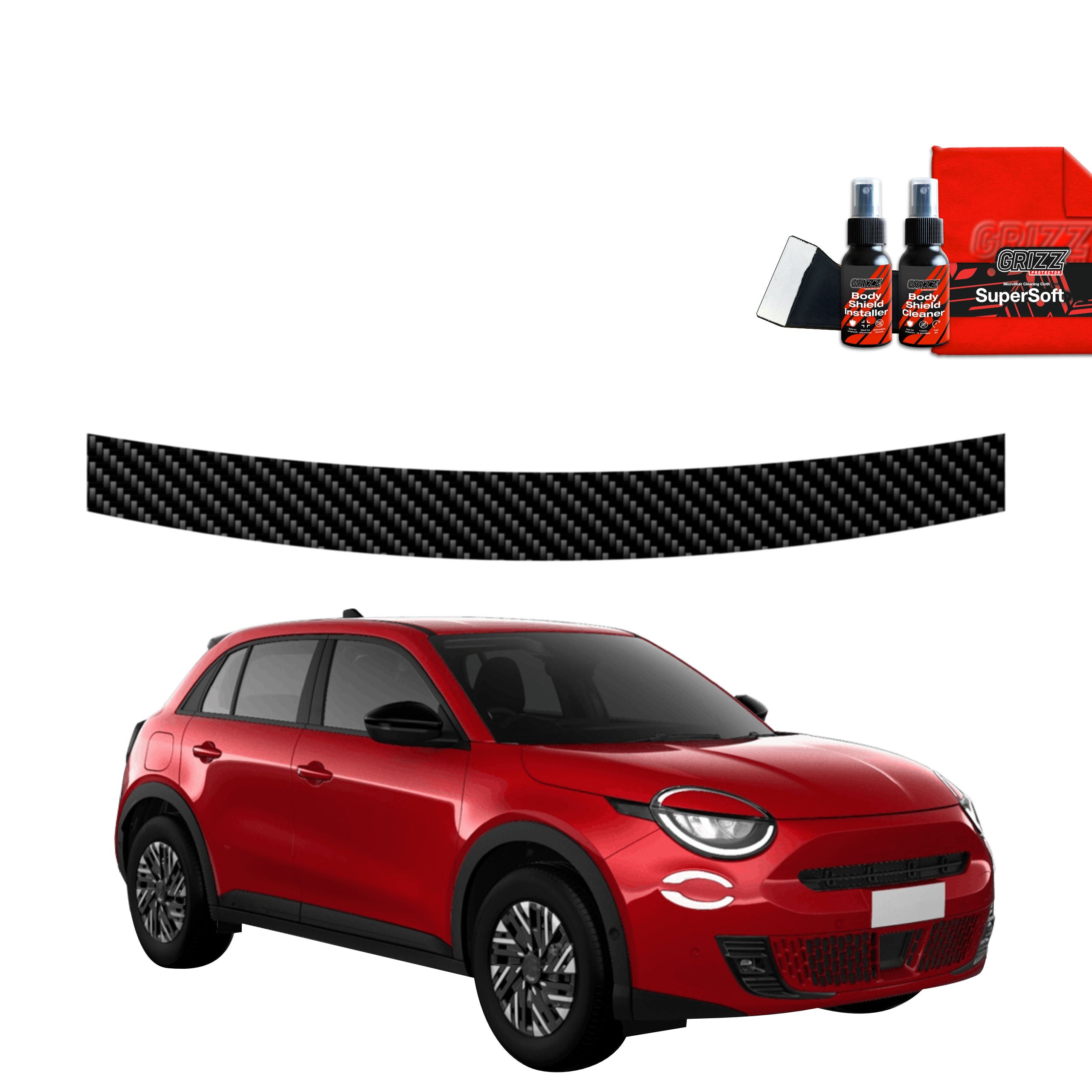 Kohlenstoff Schutzfolie Grizz Protector für Ladekante - Fiat 600 (2023-2026)