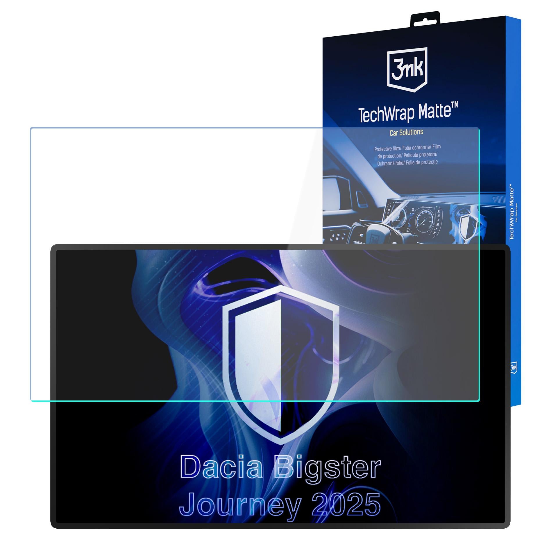 Matte Schutzfolie für den Navigationsbildschirm für Dacia Bigster Journey (2025 - ), 3mk TechWrap Matte