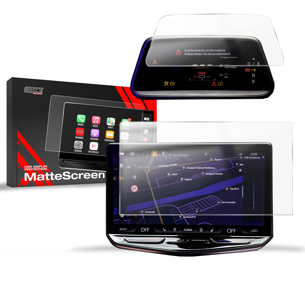 Matte Autodisplayfolie 2in1 für Cupra Tavascan 15" (2025-2026), Grizz Protector