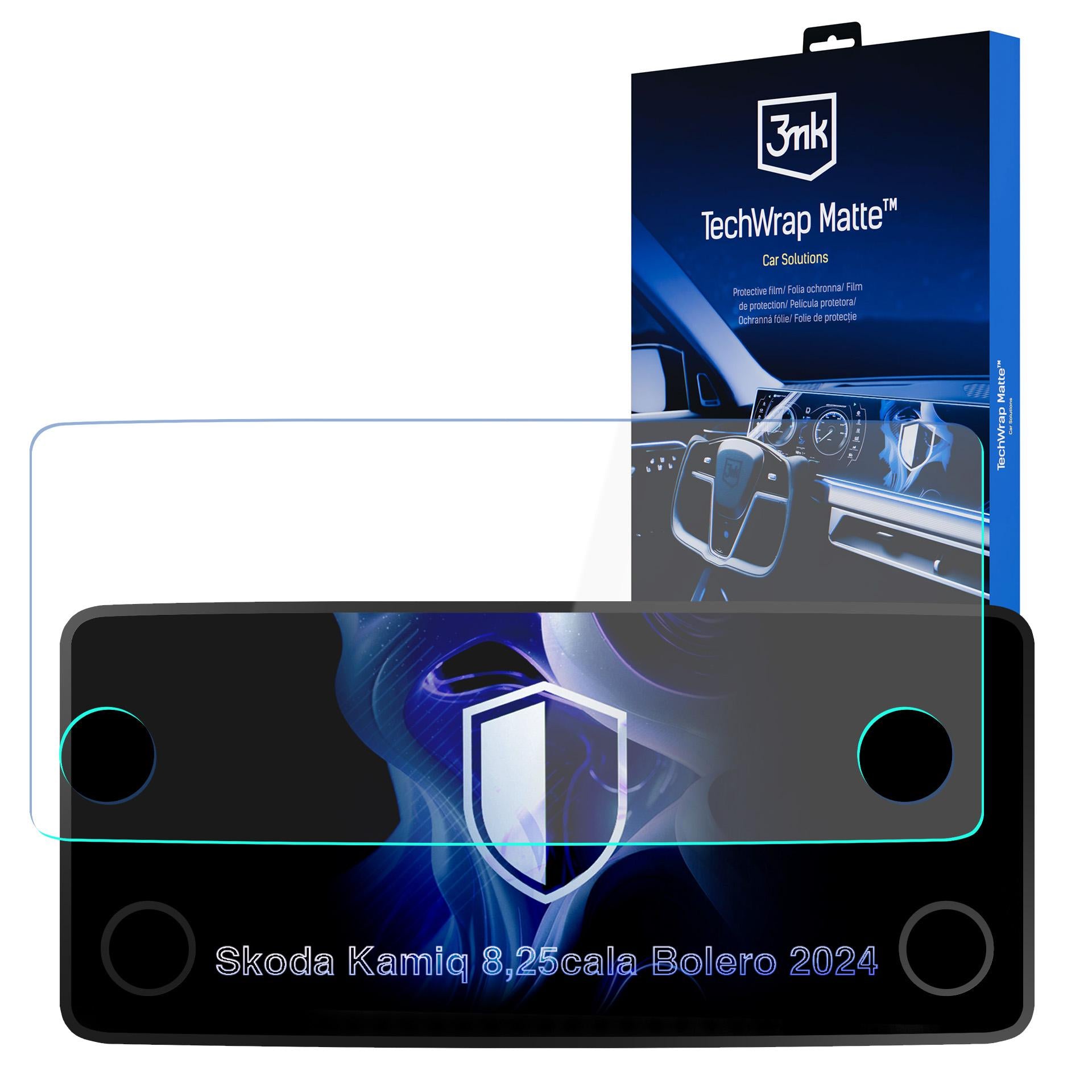 Matte Schutzfolie für den Navigationsbildschirm für Skoda Kamiq Bolero (2024 - ), 3mk TechWrap Matte