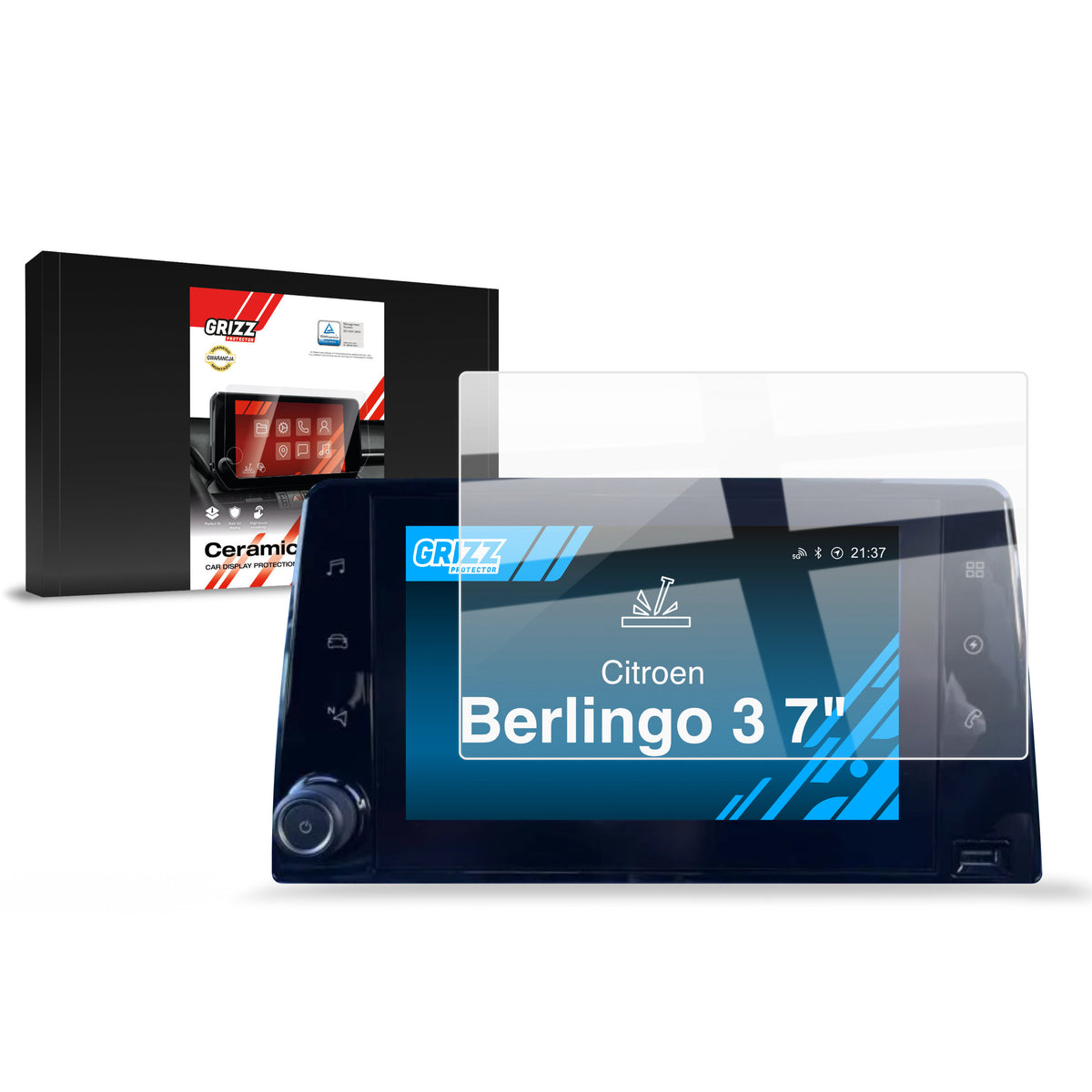 Keramische Autodisplayfolie für Citroen Berlingo 3 (2018-2024), Grizz Protector