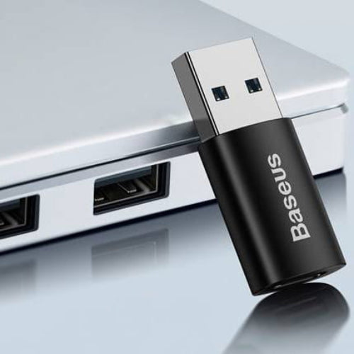 Baseus Ingenuity, Mini OTG Adapter, USB-A auf USB-C Adapter, schwarz