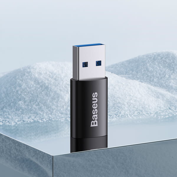 Baseus Ingenuity, Mini OTG Adapter, USB-A auf USB-C Adapter, schwarz