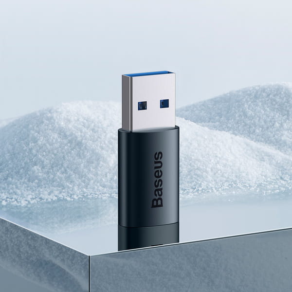 Baseus Ingenuity, Mini OTG Adapter, USB-A auf USB-C Adapter, blau