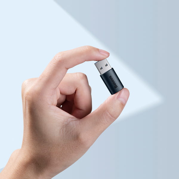 Baseus Ingenuity, Mini OTG Adapter, USB-A auf USB-C Adapter, blau