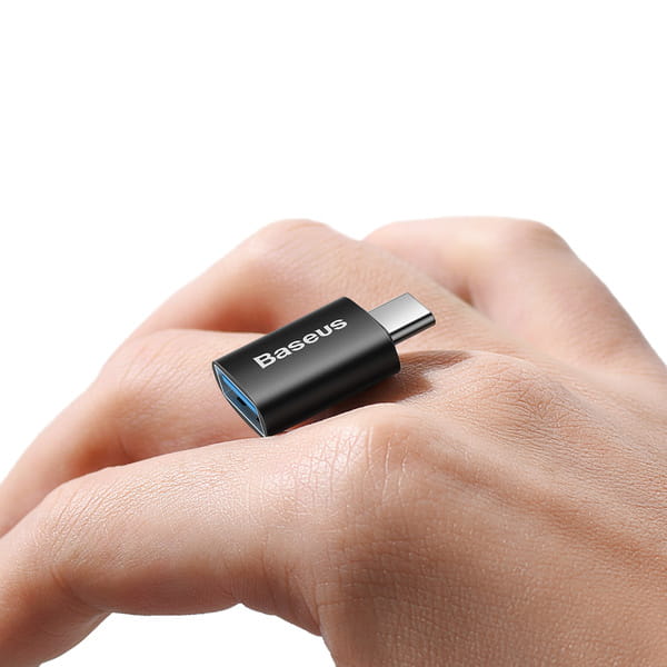 Baseus Ingenuity, Mini OTG Adapter, USB-C auf USB-A Adapter, schwarz