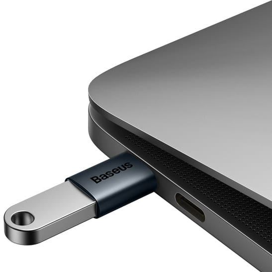 Baseus Ingenuity, Mini OTG Adapter, USB-C auf USB-A Adapter, blau