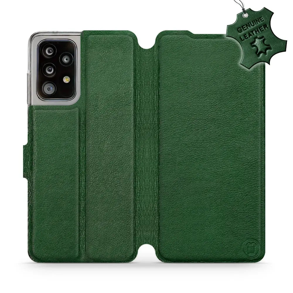 Echtleder Handyhülle für Galaxy A52s 5G, Mobiwear Leather, Grün