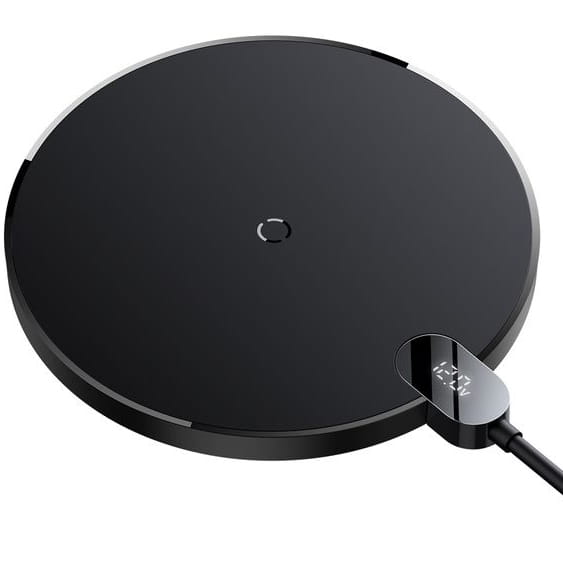 Drahtloses Ladegerät Baseus Digital LED Display Gen 2 Wireless Charger 15W, Schwarz
