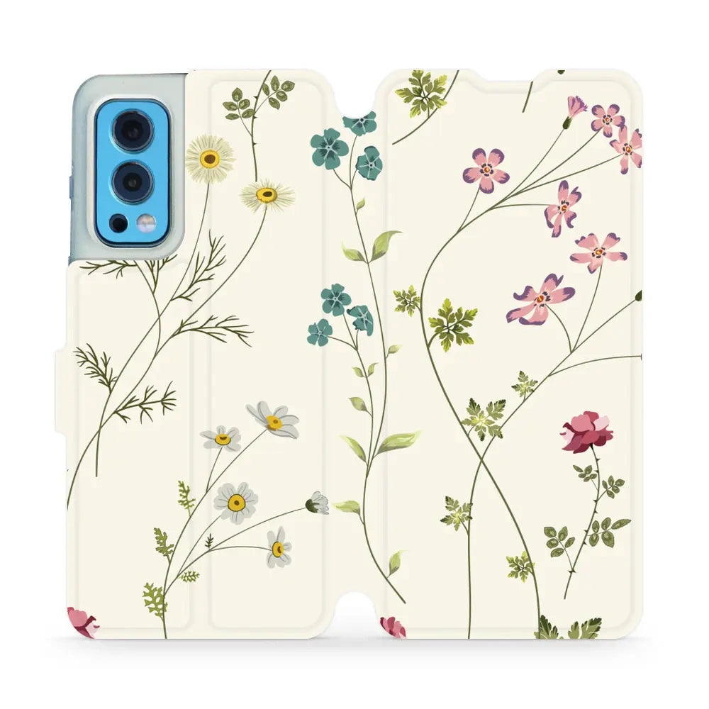 Handyhülle mit klappe für OnePlus Nord 2 5G, Mobiwear Book, Feldblumen