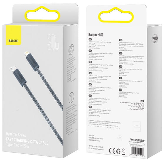 Baseus Dynamic Series USB-C zu Lightning 20W PD Kabel 2m, grau