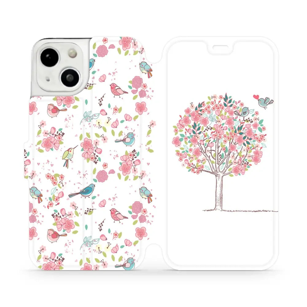 Handyhülle mit klappe für iPhone 13, Mobiwear Book, Rosa Hain