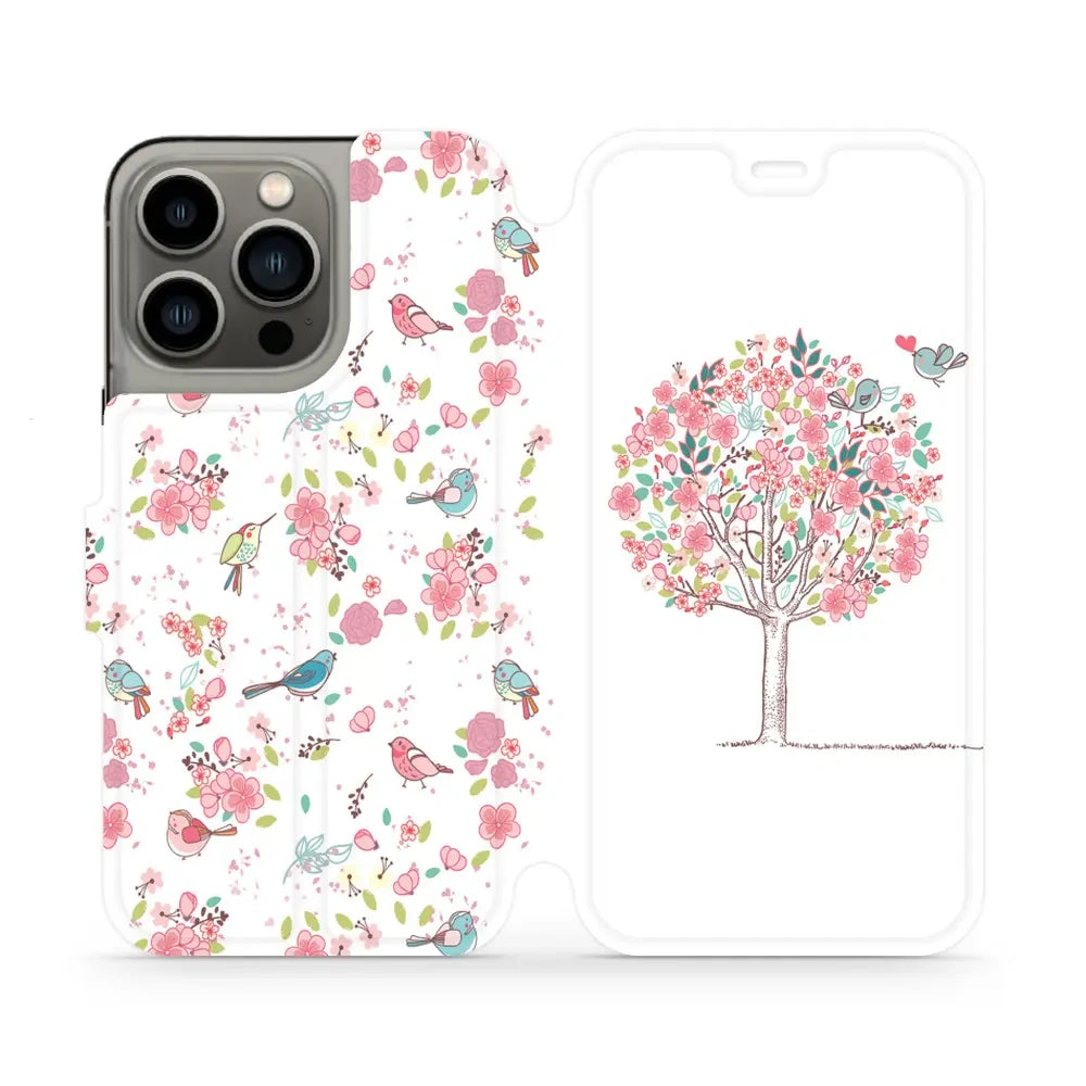 Handyhülle mit klappe für iPhone 13 Pro, Mobiwear Book, Rosa Hain