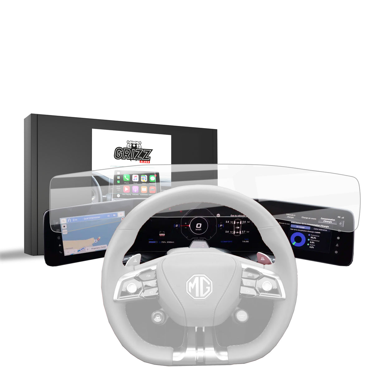 Keramische Autodisplayfolie für MG Cyberster (2025-2026), Grizz Protector