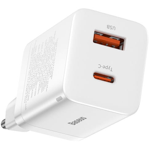 Baseus Super Si Pro QC PD USB-A, USB-C, 30W, weiß
