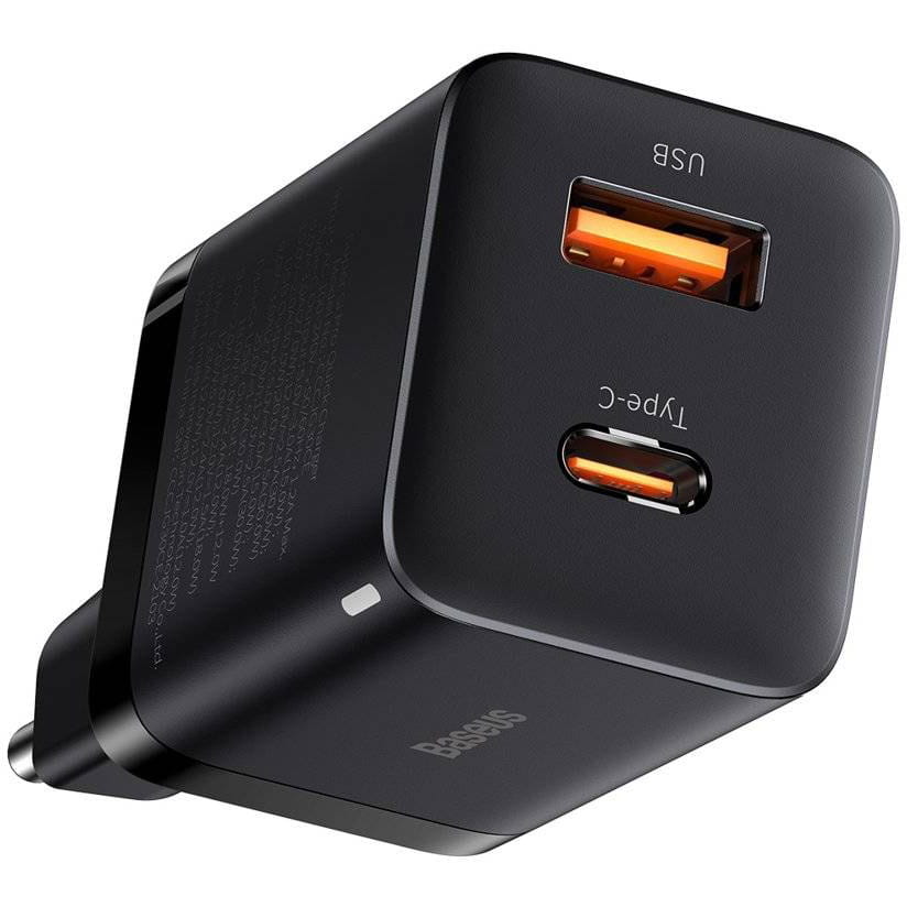 Baseus Super Si Pro QC PD USB-A, USB-C, 30W, schwarz