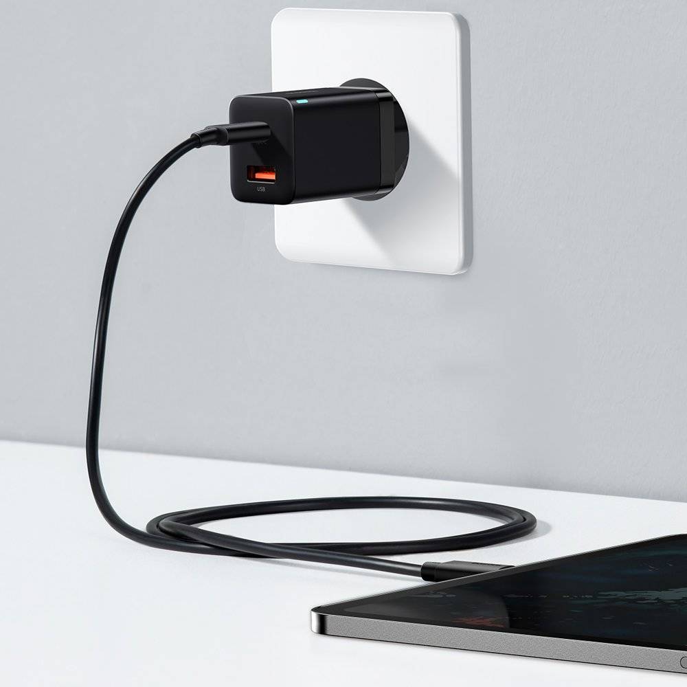Baseus Super Si Pro QC PD USB-A, USB-C, 30W, schwarz