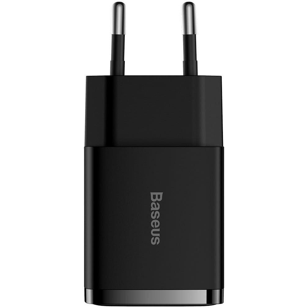 Wandladegerät Baseus Compact 2x USB-A 10,5 W, Schwarz