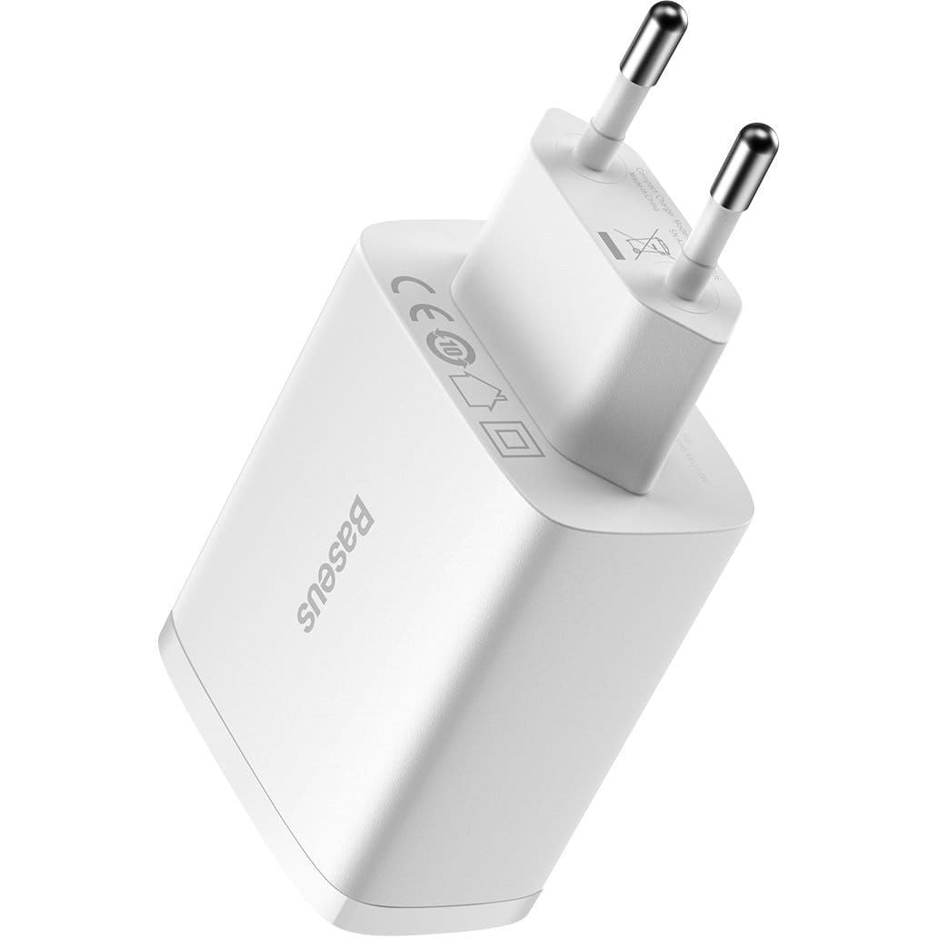Ladegerät Baseus Compact 3x USB-A 17 W, Weiß