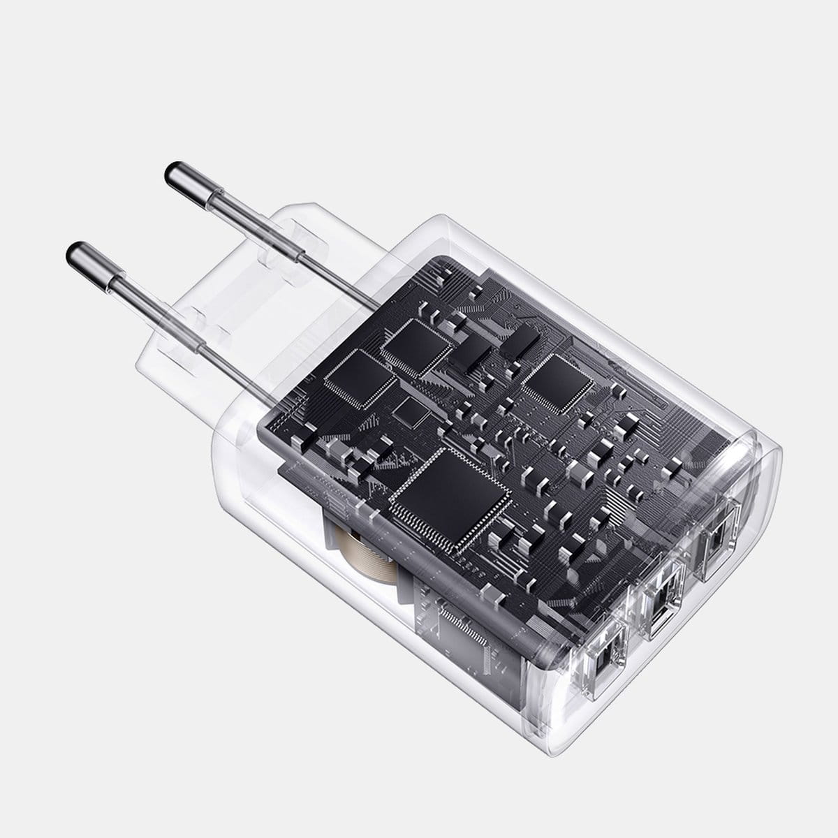 Ladegerät Baseus Compact 3x USB-A 17 W, Weiß
