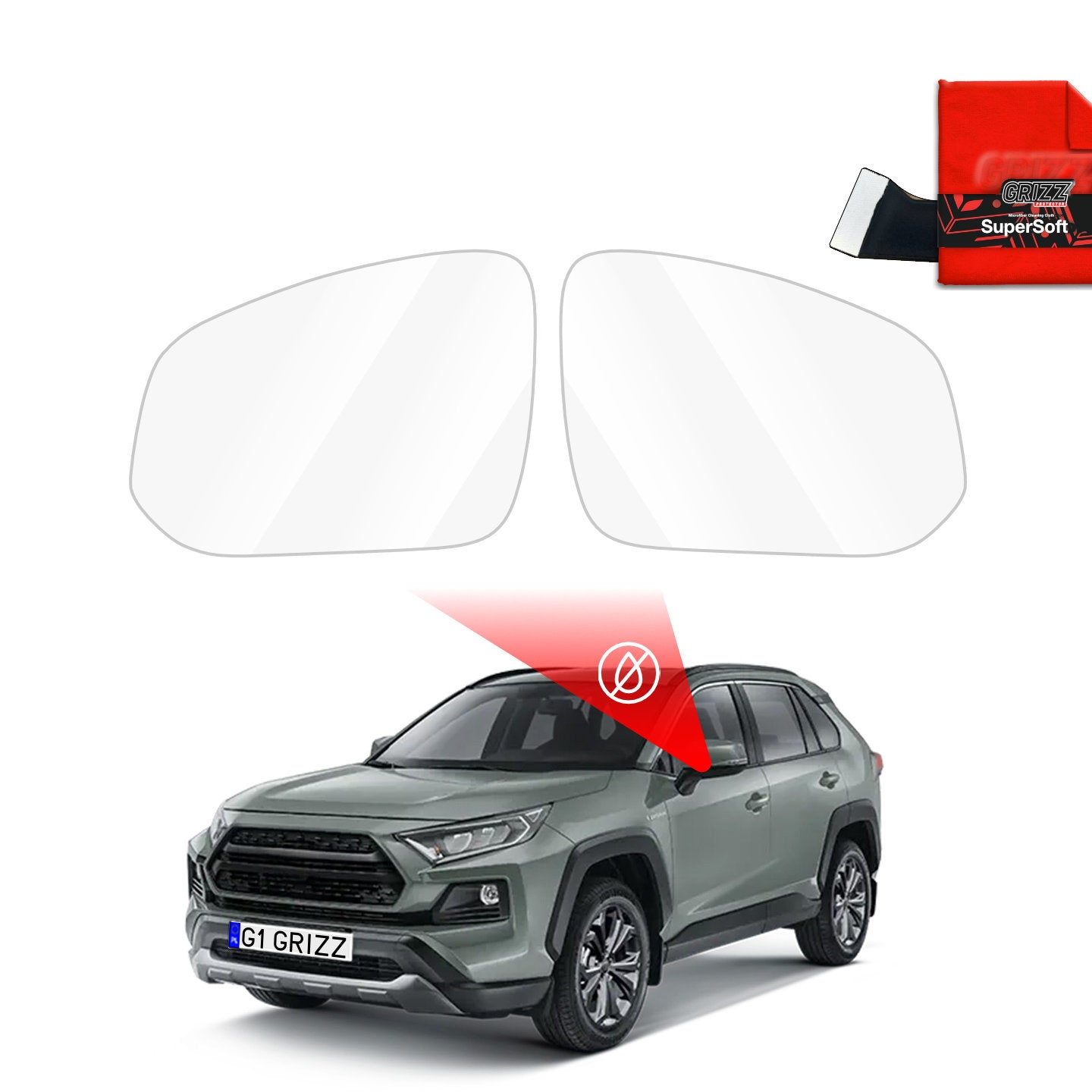 Regenschutzfolie Grizz Protector für Außenspiegel - Toyota RAV4 (2012-2026)
