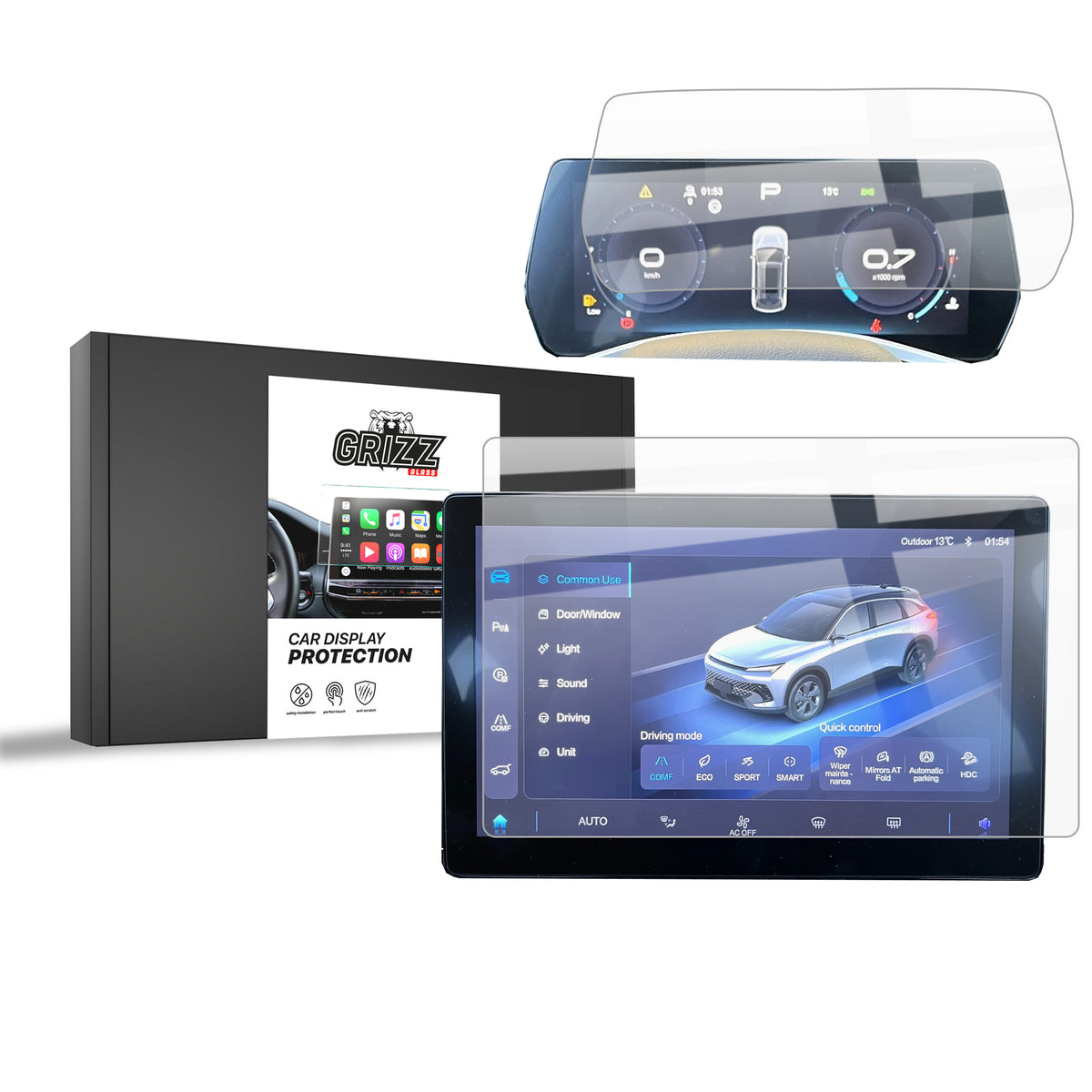 Keramische Autodisplayfolie 2in1 für BAIC BEIJING 5 (2023-2026), Grizz Protector
