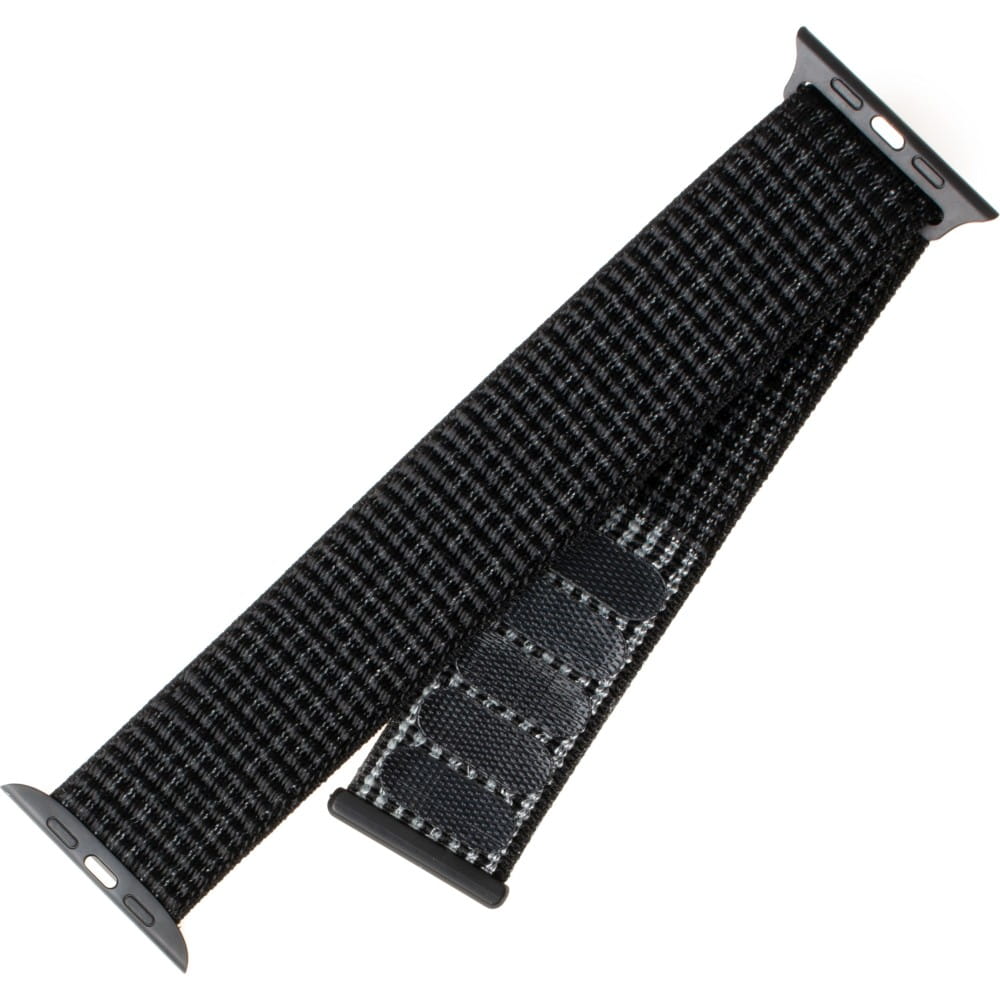 Armband Fixed Nylon Strap für Apple Watch 49/46/45/44 mm, Schwarz