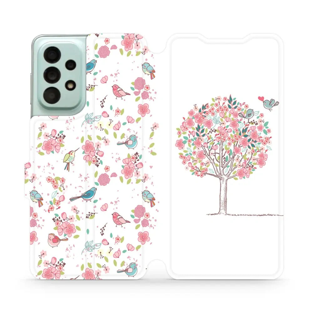 Handyhülle mit klappe für Galaxy A33 5G, Mobiwear Book, Rosa Hain
