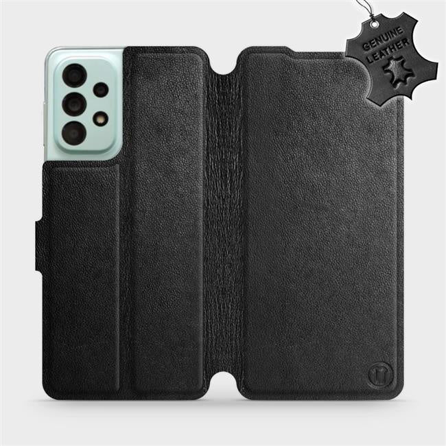 Echtleder Handyhülle für Galaxy A33 5G, Mobiwear Leather, Schwarz