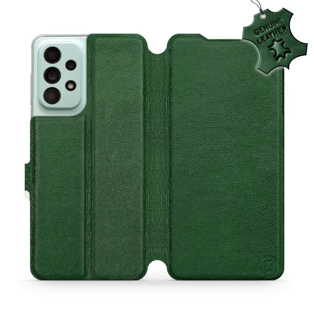 Echtleder Handyhülle für Galaxy A33 5G, Mobiwear Leather, Grün