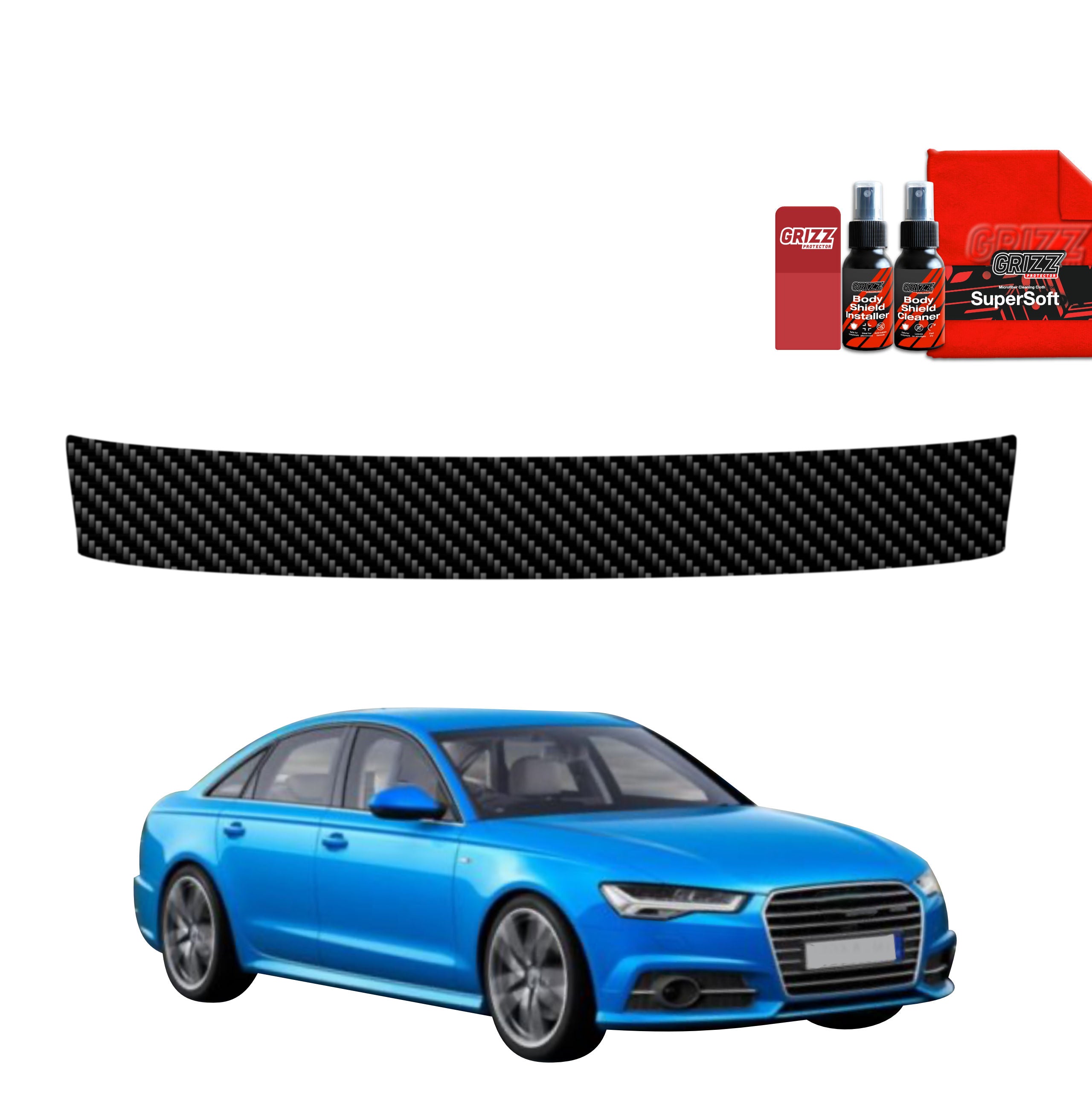 Kohlenstoff Schutzfolie Grizz Protector für Ladekante - Audi A6 C7 Sedan Facelifting (2014-2018)