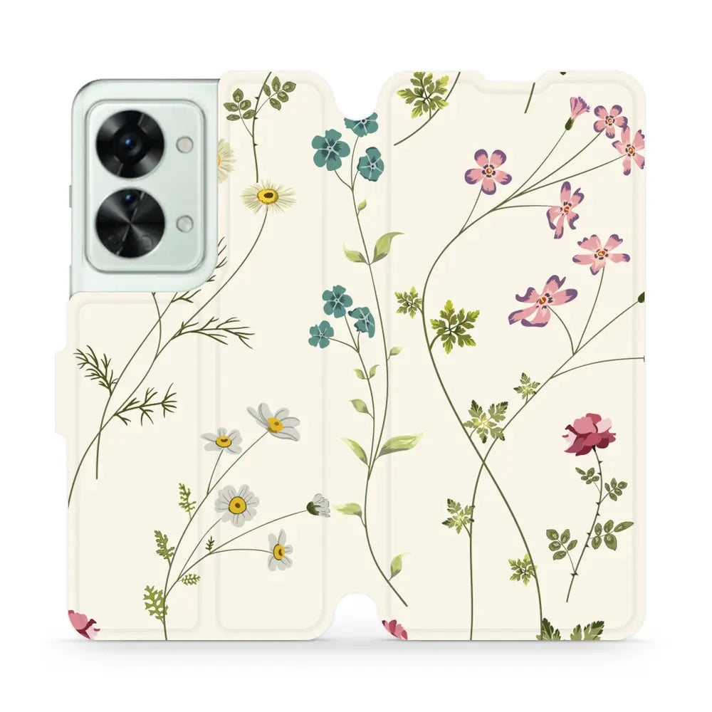 Handyhülle mit klappe für OnePlus Nord 2T, Mobiwear Book, Feldblumen