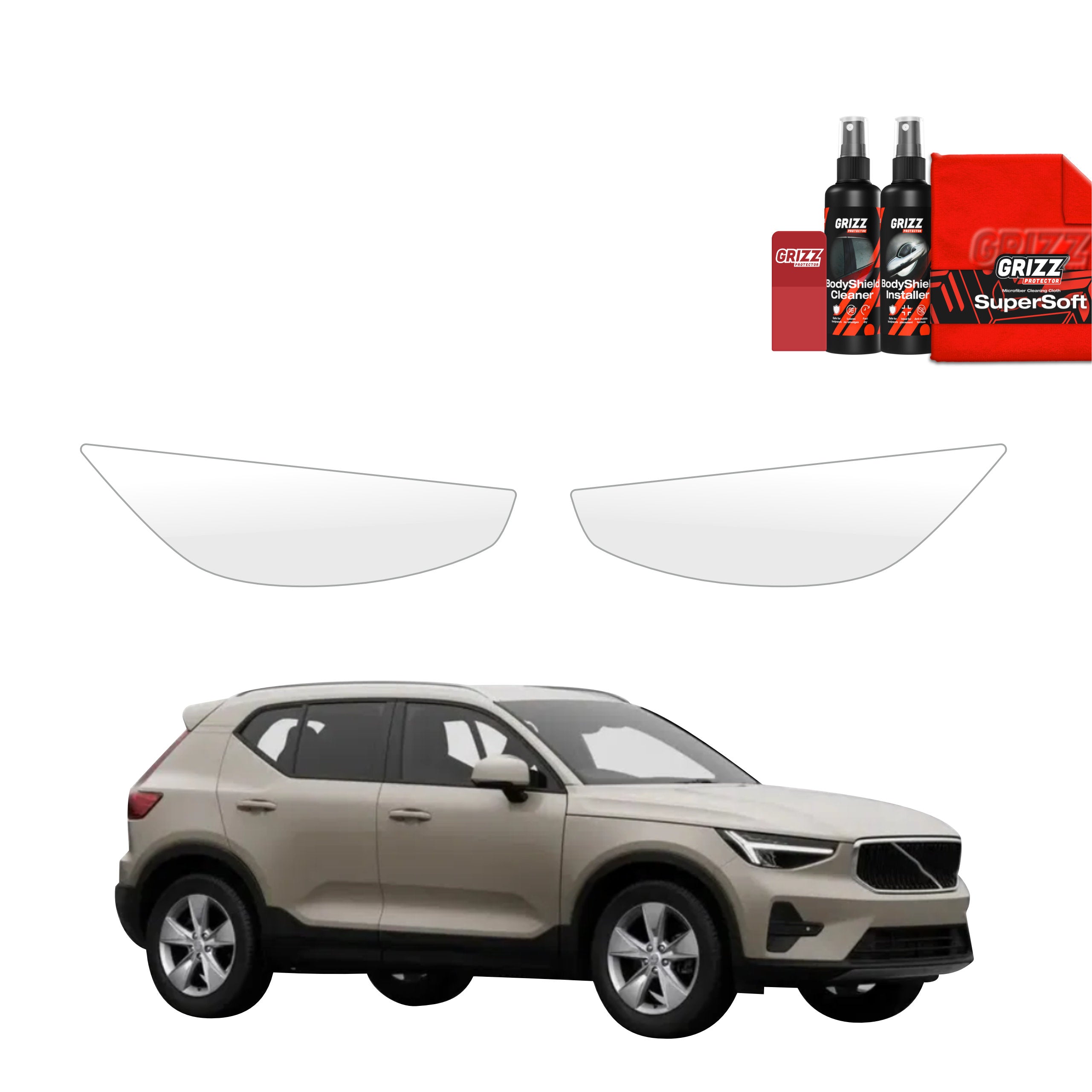 2in1 Schutzfolie Grizz Protector für Scheinwerfer - Volvo XC40 (2022-2026)