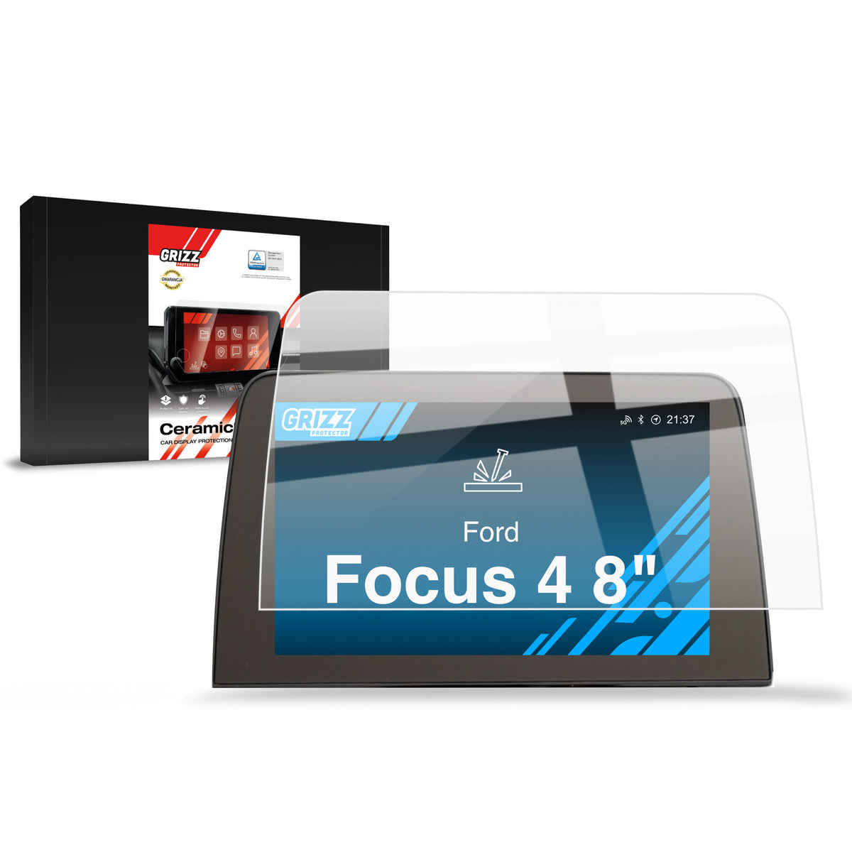 Keramische Autodisplayfolie für Ford Focus 4 8" (2018-2025), Grizz Protector