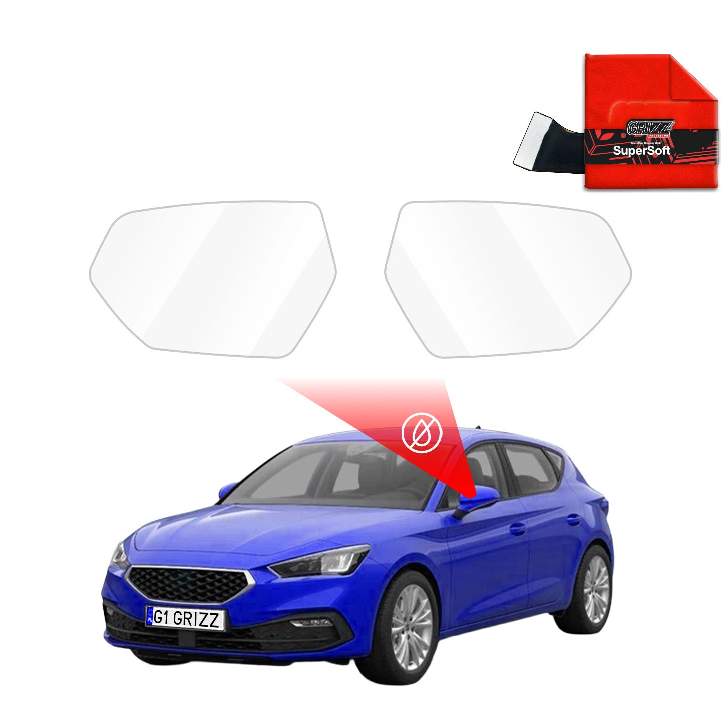 Regenschutzfolie Grizz Protector für Außenspiegel - Seat Leon (2022-2026)