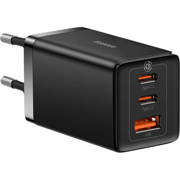 Ladegerät Baseus GaN5 Pro 2x USB-C, USB-A 65W, Schwarz