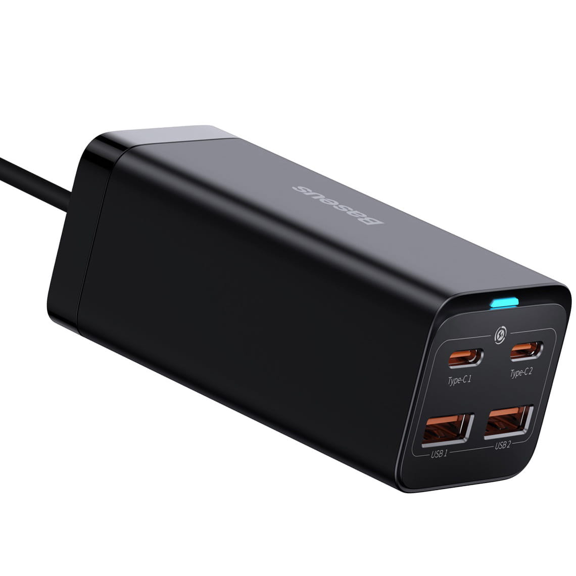 Wandladegerät Baseus GaN3 Pro QC 2x USB-C 2x USB-A, 100W, Schwarz
