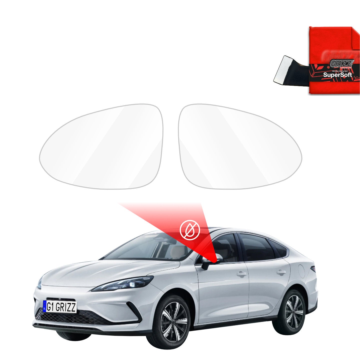 Regenschutzfolie Grizz Protector für Außenspiegel - BYD Seal 5 Dm-i (2025-2026)